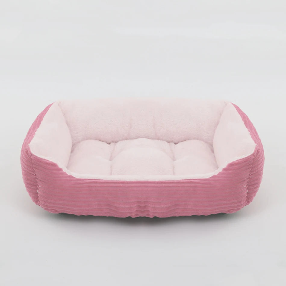 Cama para Cães e Gatos, Quadrada, Pelúcia, Canil, Sofá-Cama para Cães de Porte Médio e Pequeno, Almofada Calmante para Pets, Casa, Artigos para Animais de Estimação, Inverno