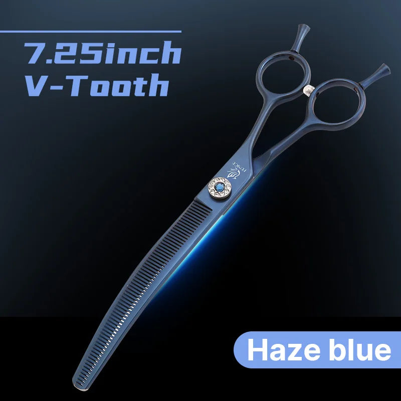 Fenice Professional JP440c 7 polegadas Tesoura para Cães de Estimação de Alta Qualidade Curva Tesoura para Desbaste Tesoura para Tosa Dentada