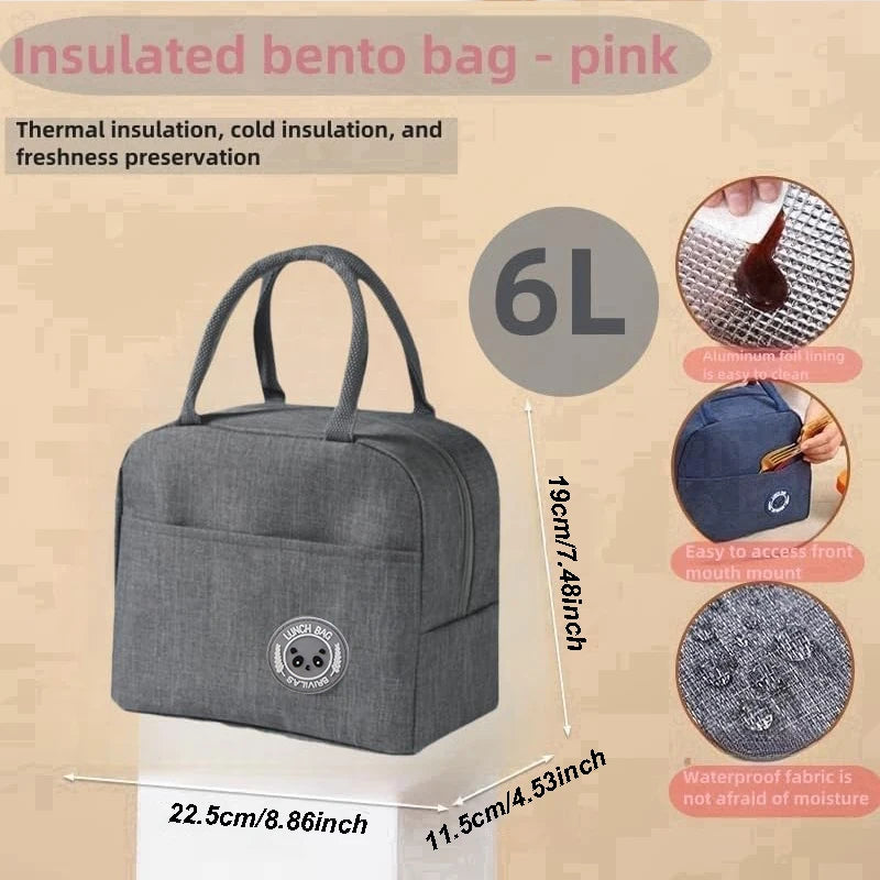 Portable Insulated Lunch Bag Cationic Aluminum Foil Insulation...