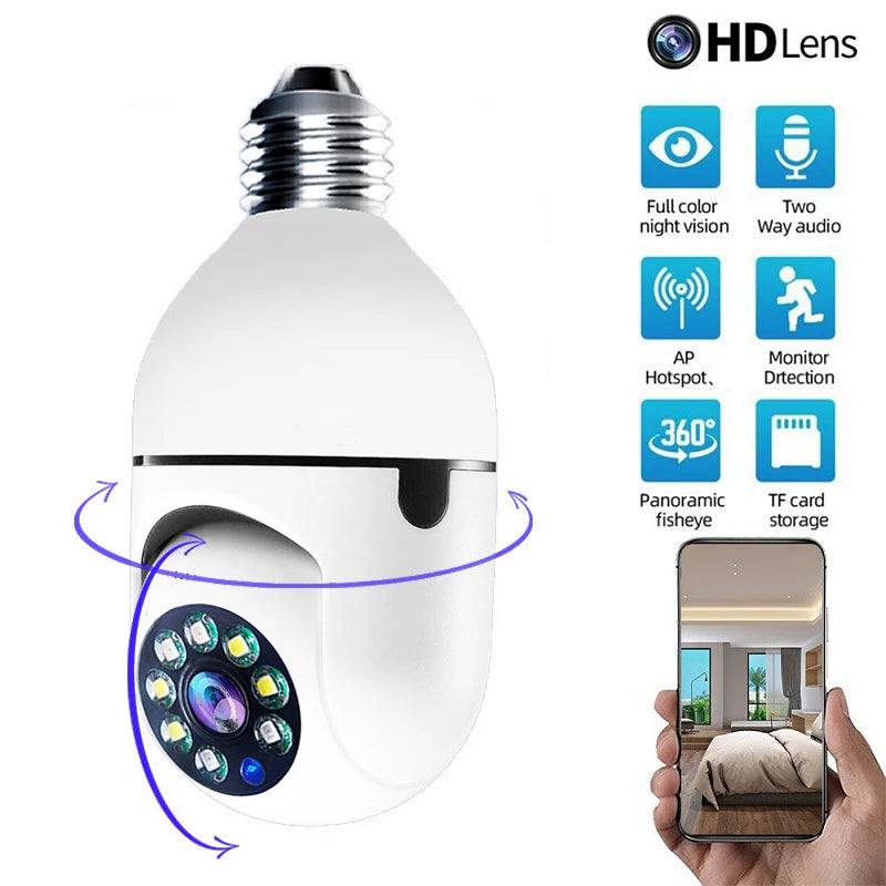 E27 2.4G Wifi - IP Bulb - Surveillance Camera Night