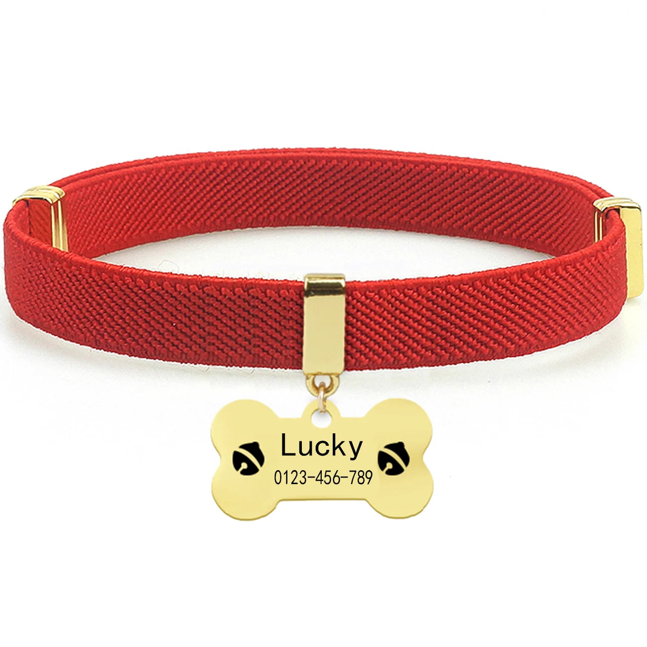 Coleira de Gato Personalizada com Placa de Identificação de Metal com AirTag Destacável para Gatinhos Coleiras Ajustáveis para Gatos, Filhotes e Cães
