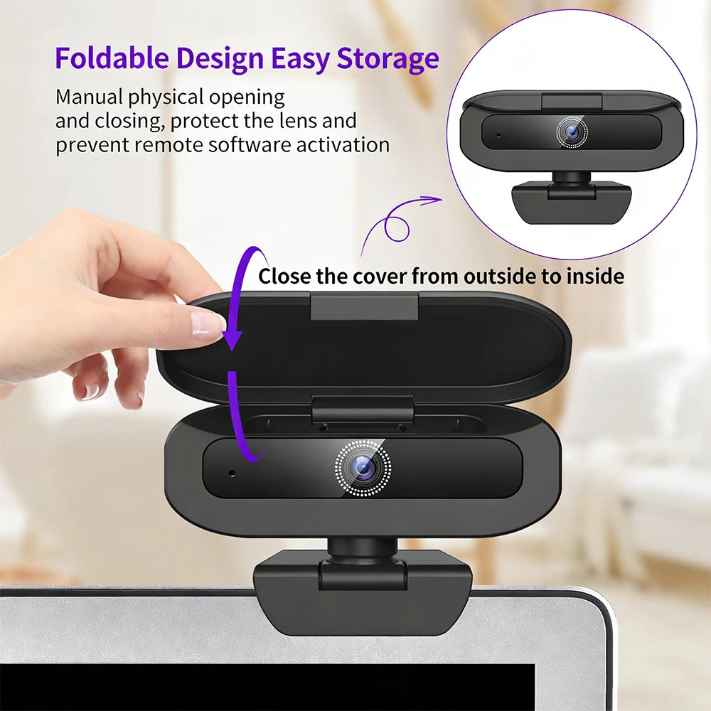 Computer camera, 4K - fill light - camera, USB camera,