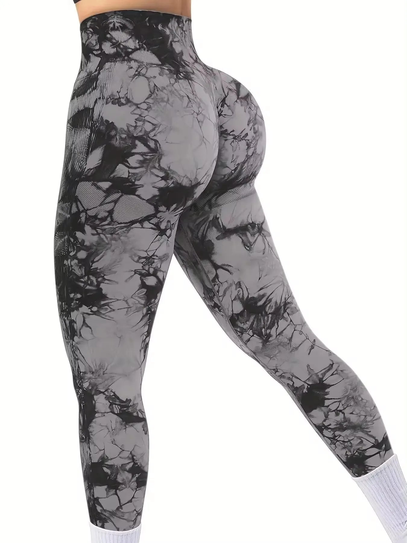 Calça Legging Feminina Yoga Cintura Alta Sem Costura Push Up para Academia Fitness Treino Esportiva