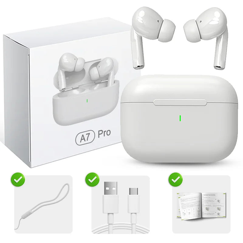 2025 Air Pro Fones de Ouvido Bluetooth Sem Fio TWS Headset HiFi Fones de Ouvido Cancelamento de Ruído Fones de Ouvido Impermeáveis Para IPHONE Android