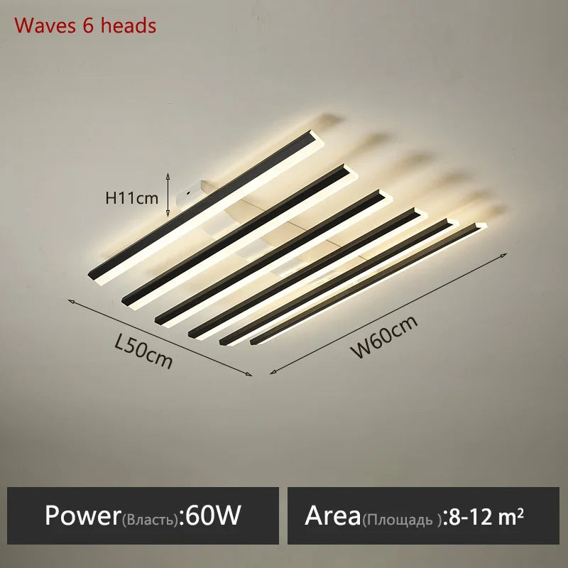 WonderNest Modern LED Linear Ceiling Light Home Decor