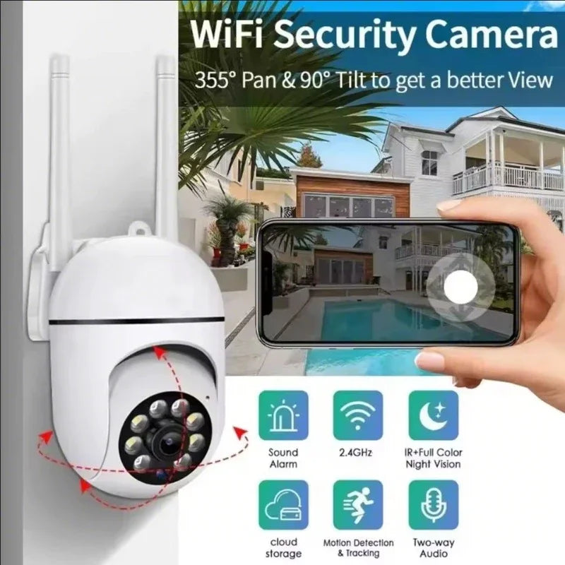 Câmera IP Wi-Fi PTZ de Segurança Sem Fio - Vigilância 8MP