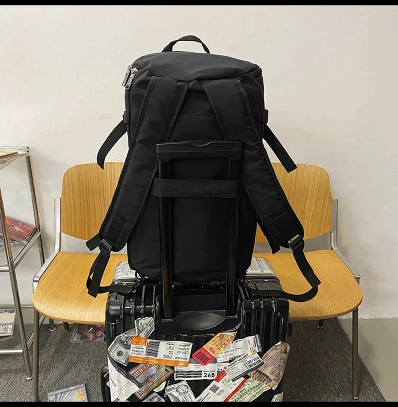 Gym Travel Backpack Black Round Bag for Men Women Casual Outdoor...