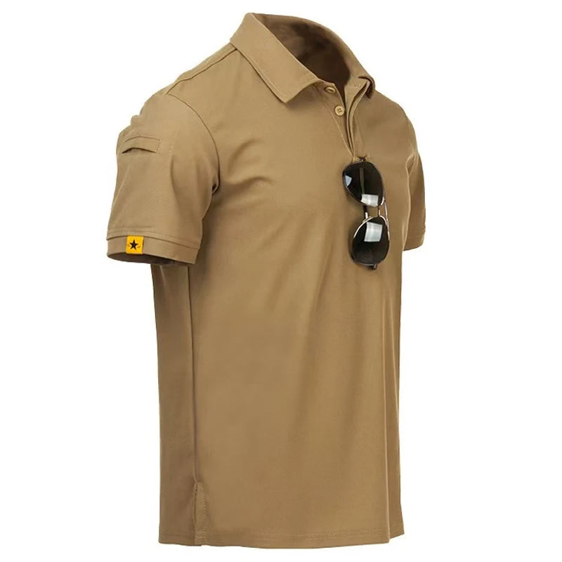 Camisetas Militares Táticas Masculinas de Verão Secagem Rápida Respiráveis Elásticas para Caminhada Camping Escalada Esportes Academia