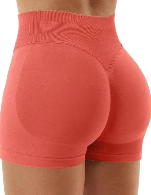 Gym Shorts Women Fitness Sports Biker Shorts 4.5" Low Waist Band Yoga Shorts Workout Tights Scrunch Butt Seamless Leggings Woman