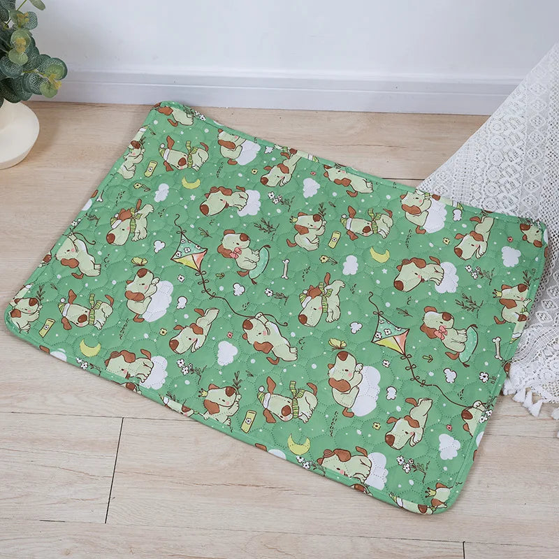 Washable Pet Pee Pad Pet Diaper Mat Reusable Mats For Dogs Dog Bed Urine Washable Dog Training Pad Four Seasons Pet Mat Cover