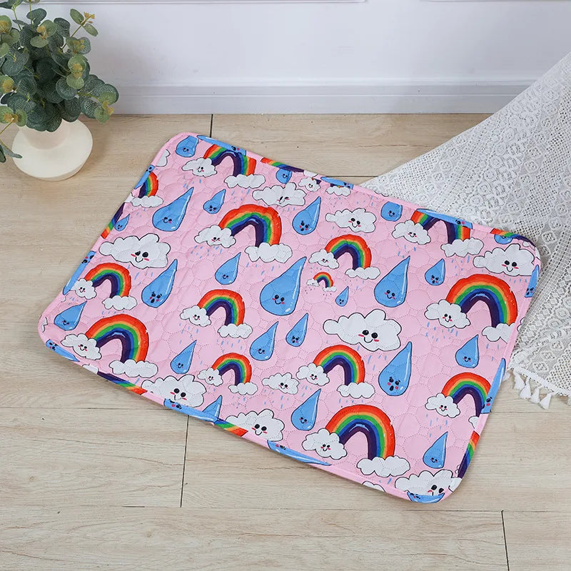 Washable Pet Pee Pad Pet Diaper Mat Reusable Mats For Dogs Dog Bed Urine Washable Dog Training Pad Four Seasons Pet Mat Cover