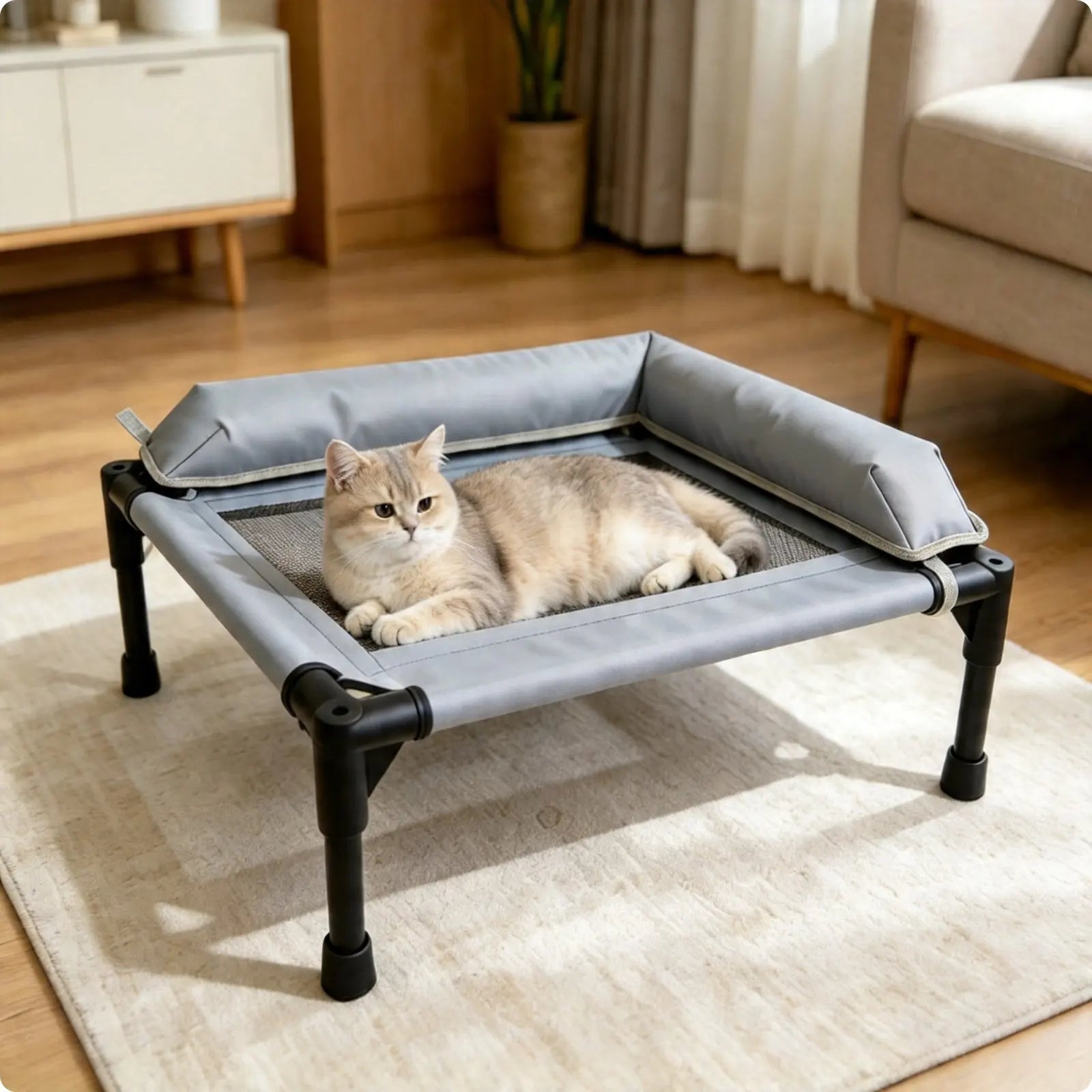 Raised Cooling Pet Cot Washable Elevated Dog Bed for Small Dogs
