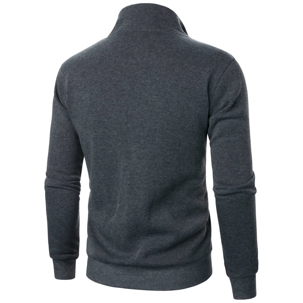 Men's casual sports zipper stand up collar jacket, men's solid...
