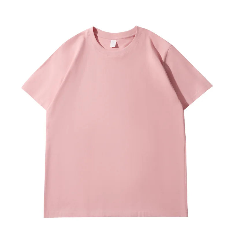 Camiseta de verão feminina algodão 2026 cor sólida solta camiseta casual coreana tops malha regata manga curta gola redonda feminina blusas