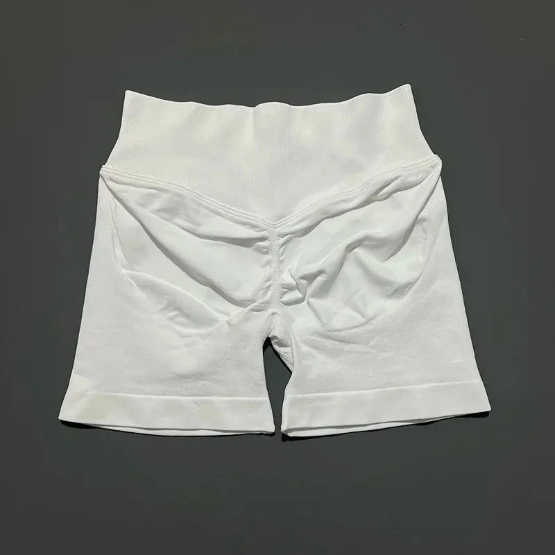 Conjuntos de Academia Femininos 2 Peças Impacto Sem Costura Fitness Yoga Roupa Esportiva Halter Top Shorts Roupa de Treino Corrida Roupa de Academia