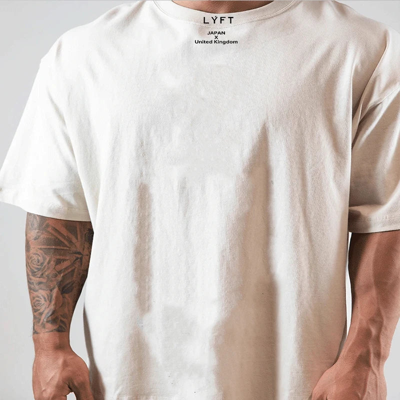Camisa Esportiva Masculina de Algodão para Academia Japão e Reino Unido Camiseta de Corrida Masculina Manga Curta Camisetas de Treino para Homens Fitness Solta Tamanho Grande M-Xxxl