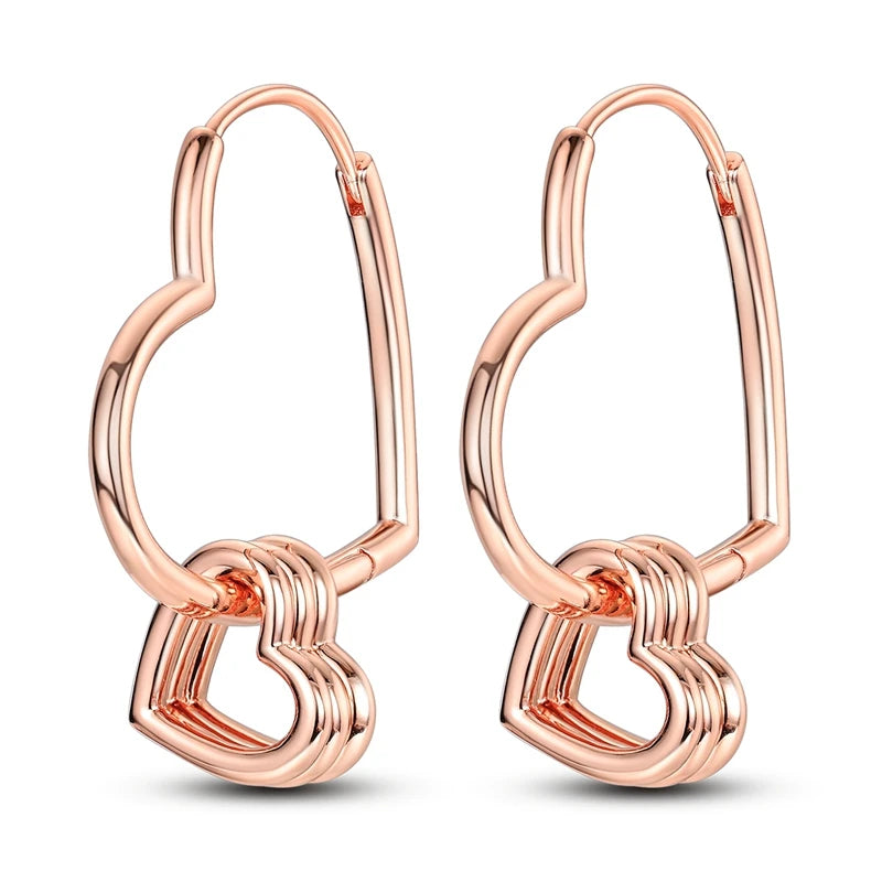 Brincos de Flamingo Girafa Estrela e Lua Flor Série Ouro Rosa Prata Esterlina 925 Joias Elegantes para Festas Presentes