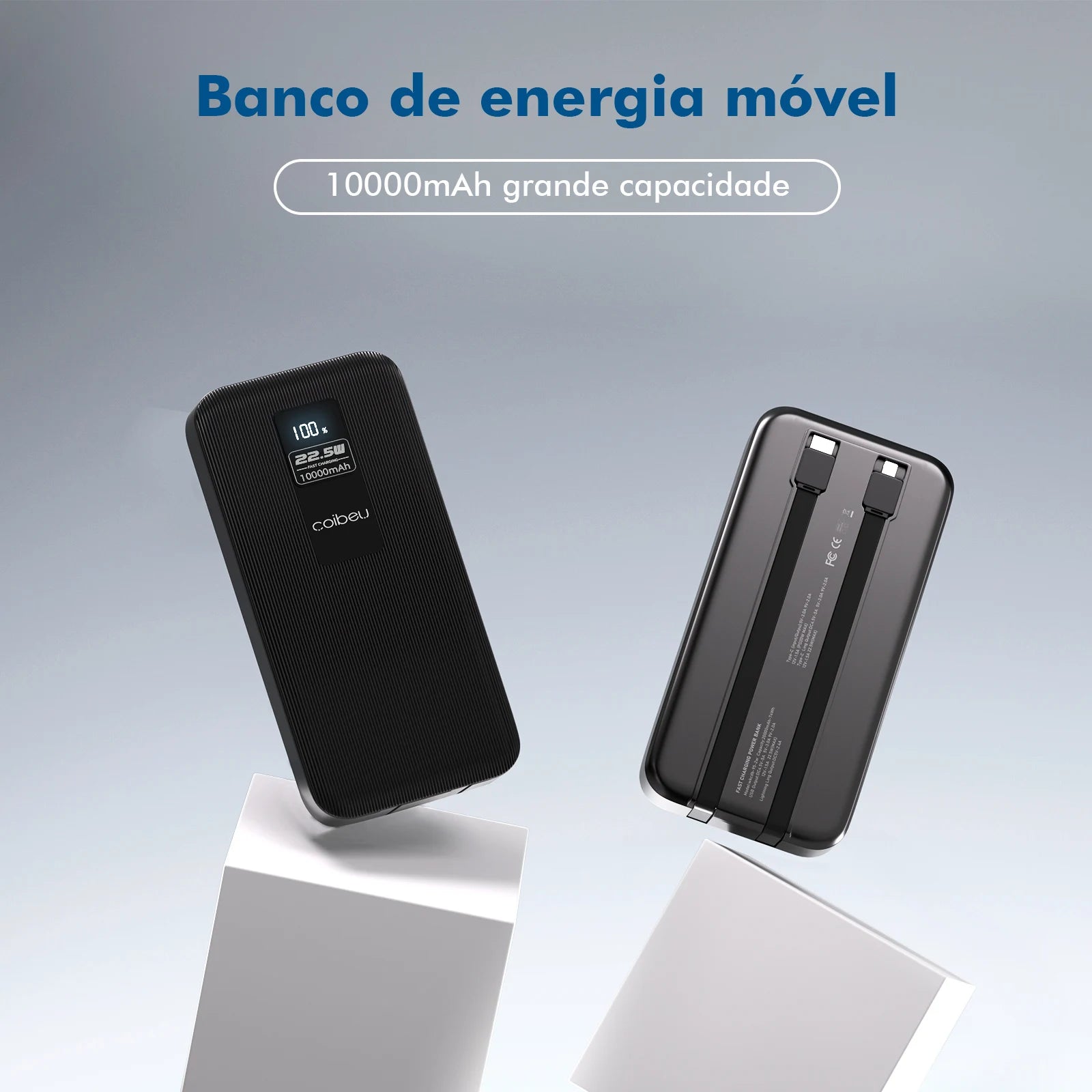 Power Bank 10000mAh Portable Battery 23W