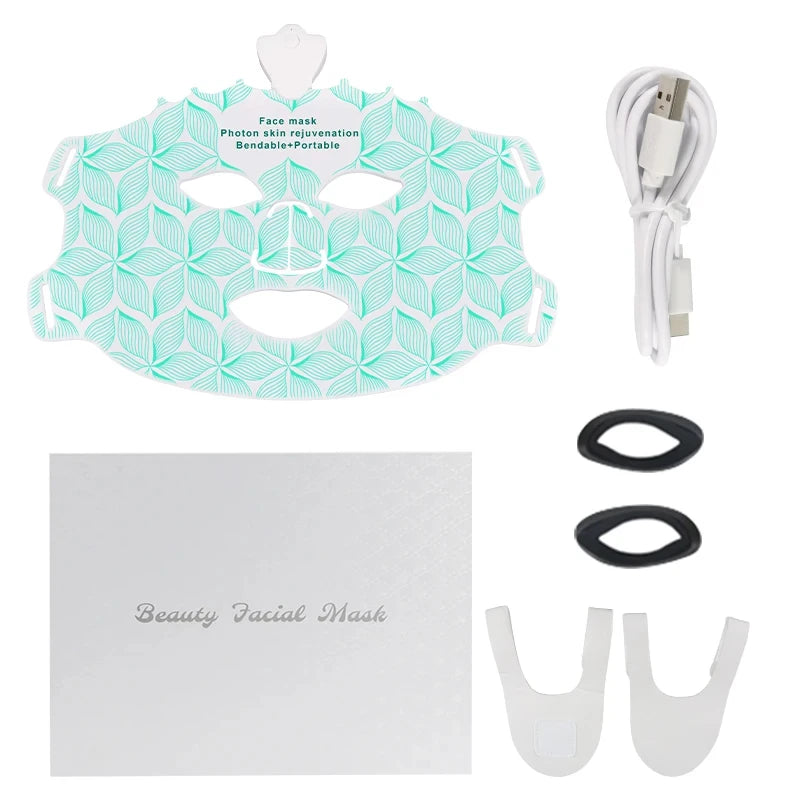 WonderNest 7-Color LED Light Therapy Silicone Face Mask