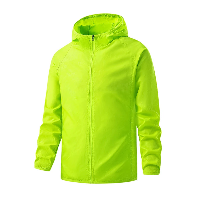 Jnln Unisex Hiking Jackets Waterproof Sun Protection Windbreaker Men Women Camping Climbing Outdoor Rain Coat Portable Clothes