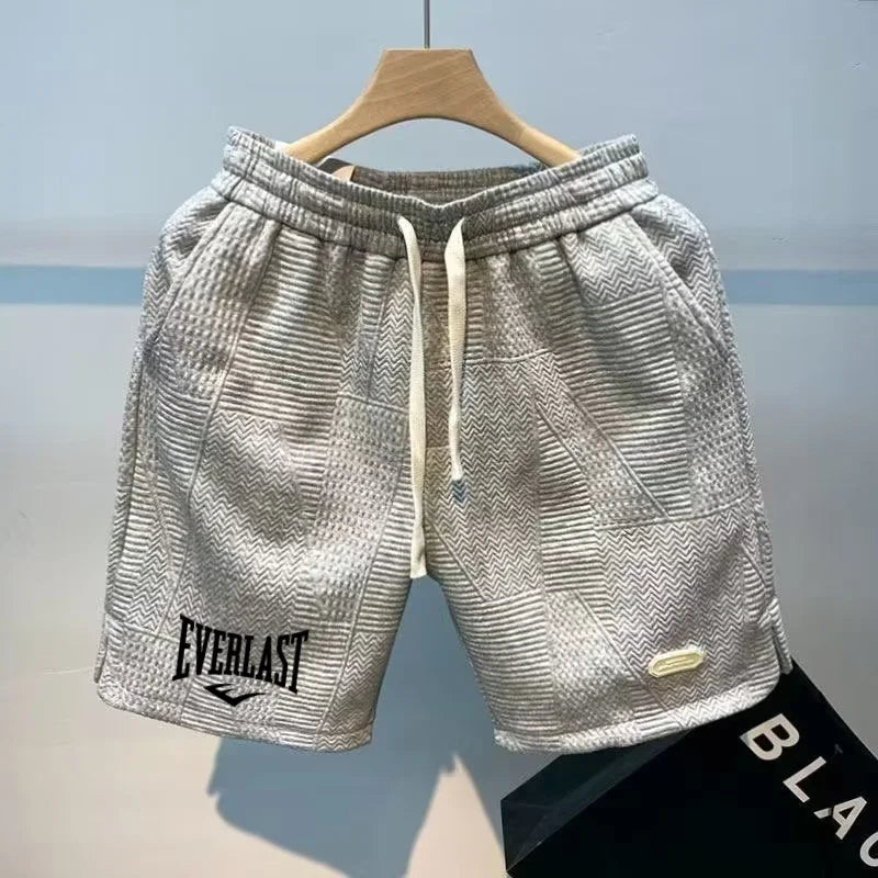 Shorts Esportivos Casuais Masculinos Estampados Respiráveis Confortáveis Primavera Verão
