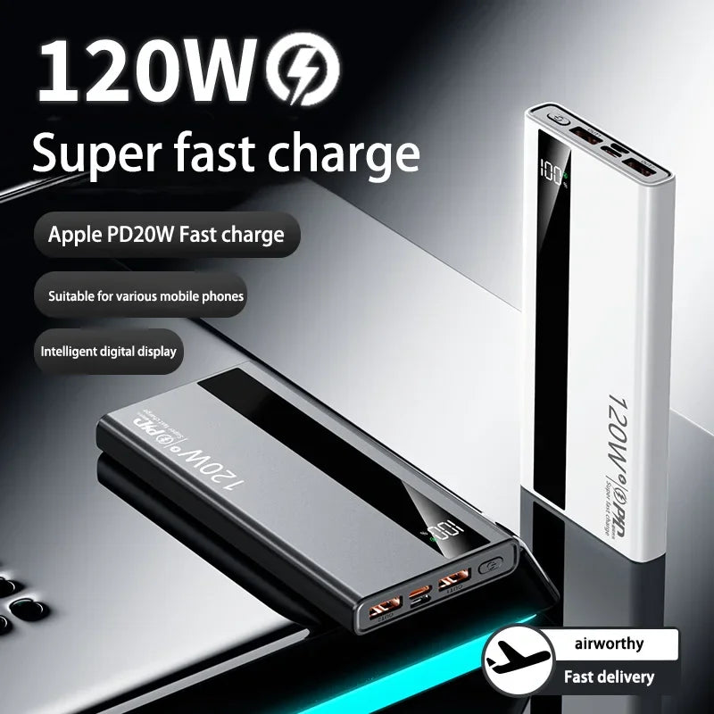 Power Bank 500000mAh 120W Super Fast Charging Portable High Capacity