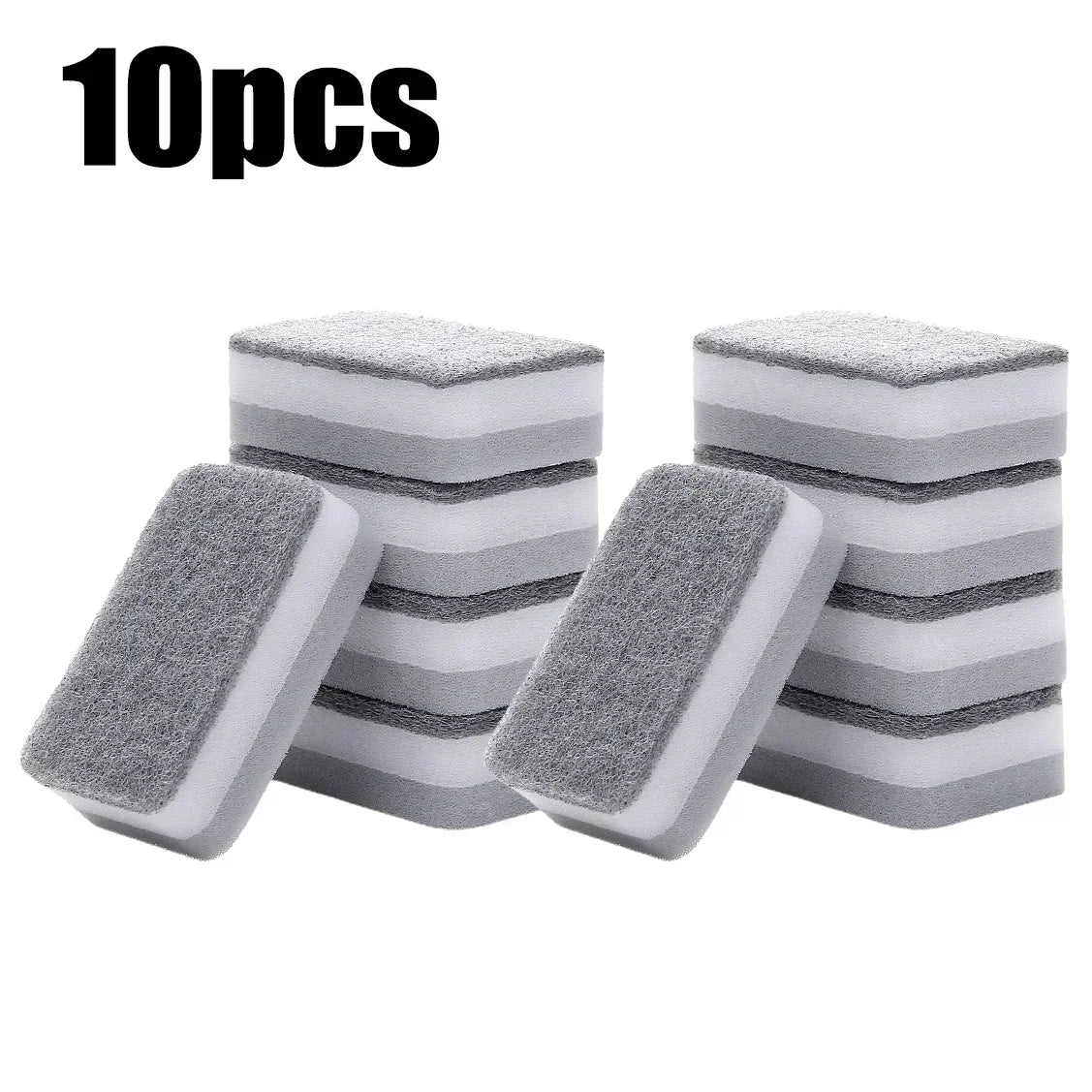 30/1pcs Double-sided Cleaning Sponges Wipe Scrubbing Pan Pot Dishwashing Scouring Pad Household Tools Kitchen Tableware Brush