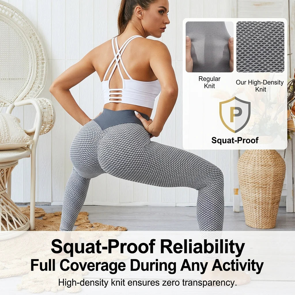 Legging Fitness Feminina De Cintura Alta Para Academia De Ginástica E Yoga Com Efeito Levanta Bumbum