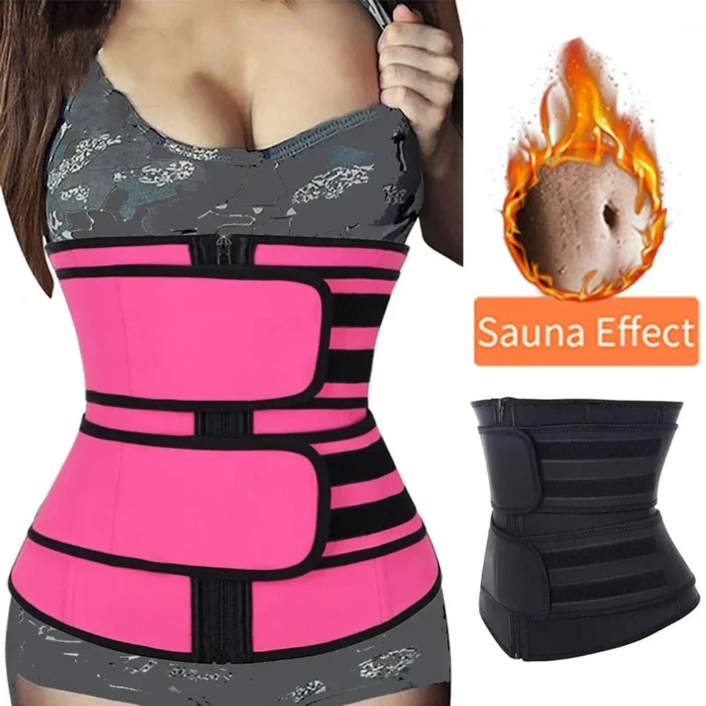 Waist Trainer Slimming Body Shaper Fitness Belt Weight Loss Fat...