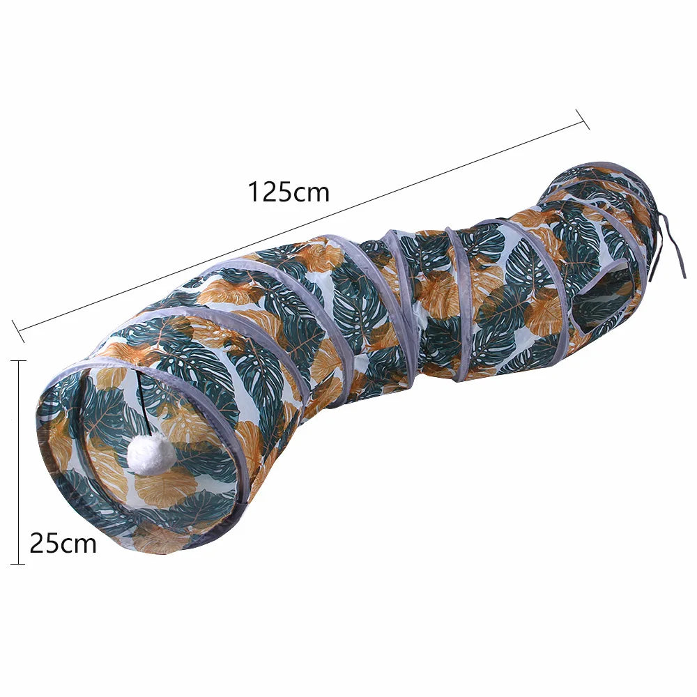 Túnel Dobrável para Gatos Brinquedo Interativo para Gatos e Filhotes Treinamento Divertido para Gatinhos Entediados Brinquedo de Túnel para Cães, Gatos e Coelhos