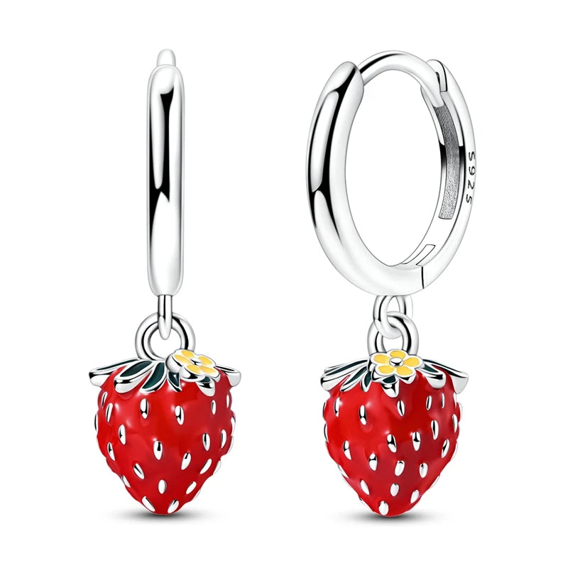 Orstarry 925 Sterling Silver Crystal Circular Eardrops Drop Earrings Women Earrings Charm Fashion Versatile Party Jewelry Gifts