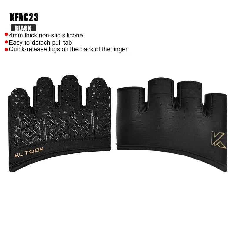KUTOOK Luvas Fitness Masculinas E Femininas Quatro Dedos Respirável Antiderrapante Absorção De Choque Yoga Halteres Ciclismo Esportivas