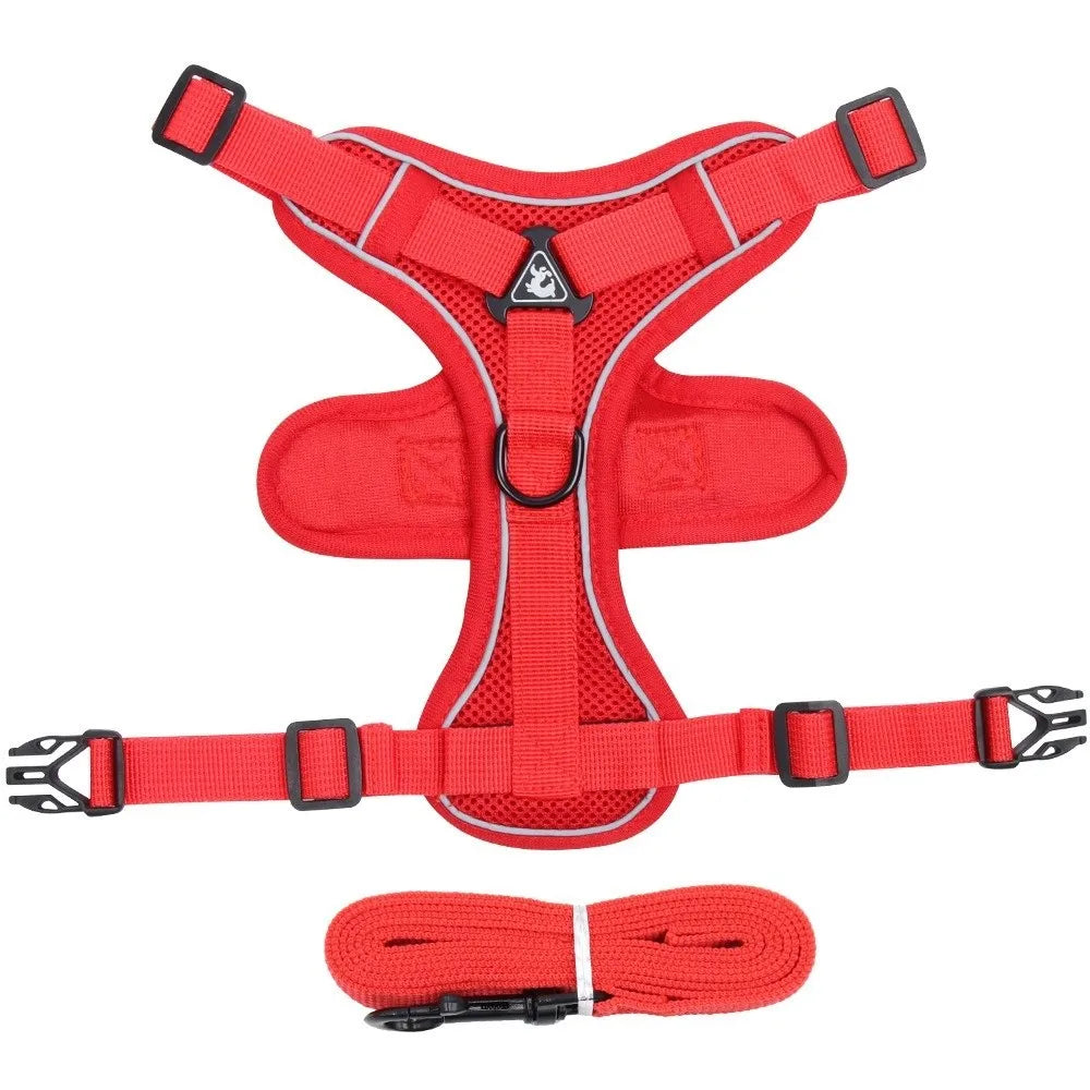 Reflective Trim Cat Harness Leash Breathable Universal Cat Harness Leash Set Adjustable Anti Escape Adjustable Cat Harness