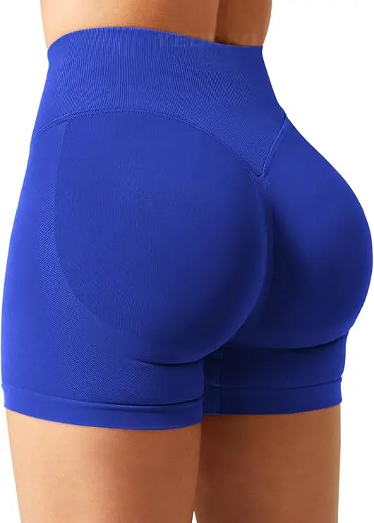 Gym Shorts Women Fitness Sports Biker Shorts 4.5" Low Waist Band Yoga Shorts Workout Tights Scrunch Butt Seamless Leggings Woman