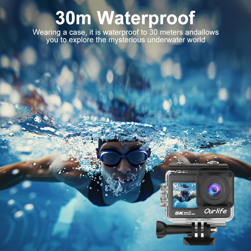 Ourlife 5K30FPS Action - Camera 2.0'' - Touch LCD 170°