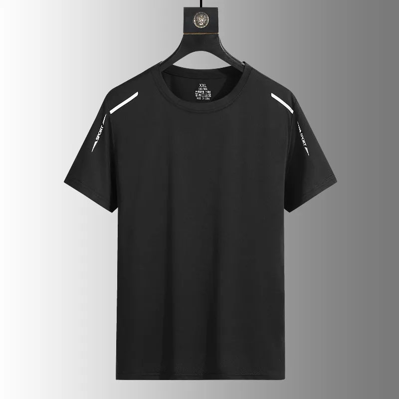 1pç Camiseta Masculina de Secagem Rápida Masculina Respirável Corrida Caminhada Pesca Esportes ao ar livre Camisas Curtas de Verão