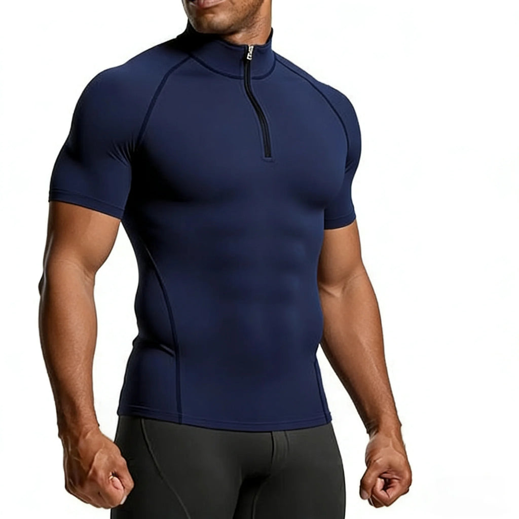 Camiseta de Compressão Masculina Esportiva de Verão Tops Tee Treino Roupa Esportiva de Academia Fitness Jersey Apertada Camiseta de Corrida Masculina