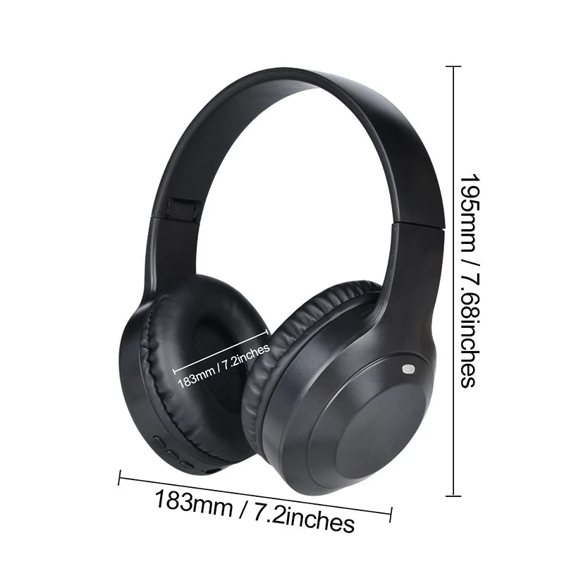 Headphones Over Ear HIFI Stereo M5 Sem Fio Bluetooth 5.3 Esportivos Gamer Suporte TF/AUX com cancelamento de ruído