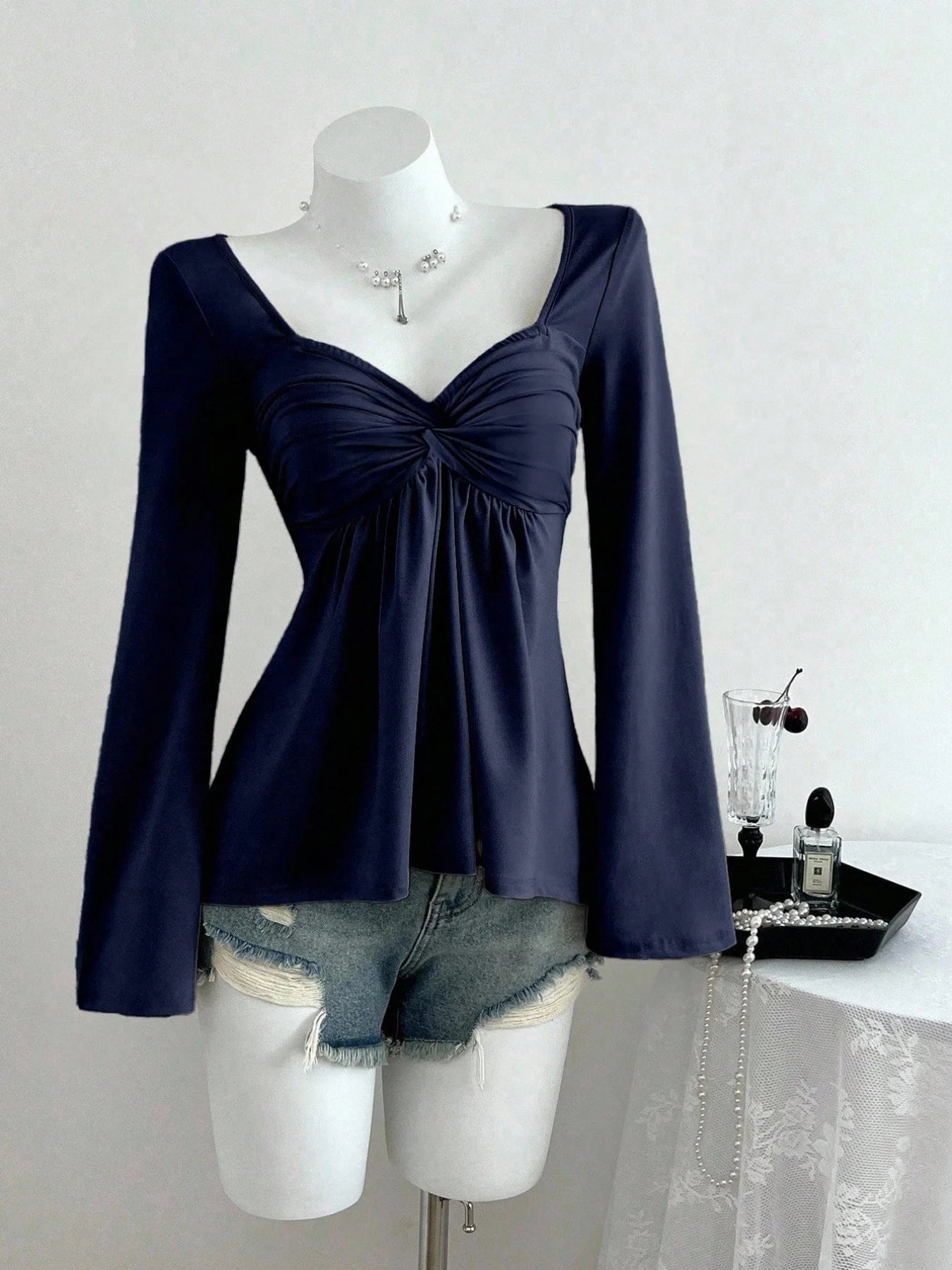 Primavera E Outono Novo Design Francês Com Peito Torcido Estilo Fashion Outono E Inverno Moletom Com Capuz Manga Longa Top Para Mulheres 1 - Rosa XXL