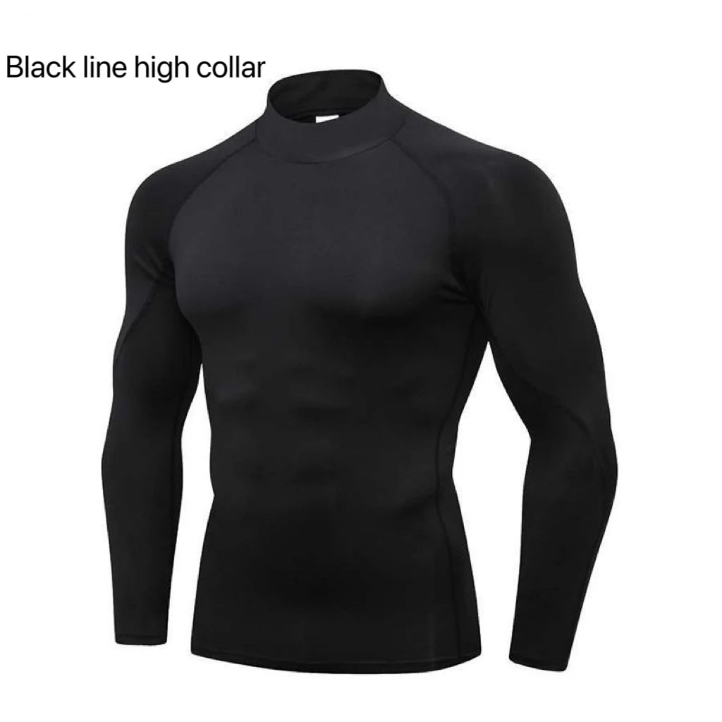 Camiseta Compressão Gola Alta Masculina — Suporte Total no Treino