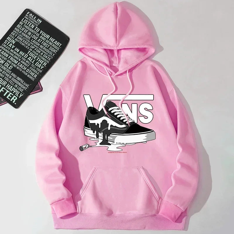Moletom Masculino com Capuz Estampado Hip Hop Manga Longa Forro de Lã