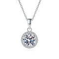 Lustre redondo inteligente de luxo 1ct Feminino Moissanite em PT950 Platina Formato redondo completo Acessório de joia elegante e deslumbrante
