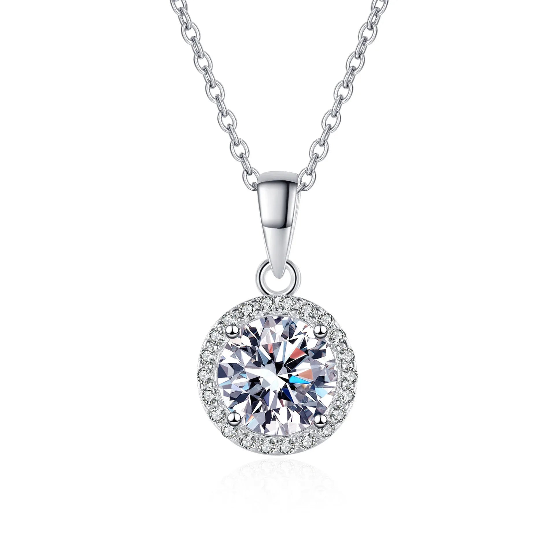 Luxury Smart round Pendant Light 1ct Women Moissanite in PT950 Platinum Full round Shape Elegant And Dazzling Jewelry Accessory