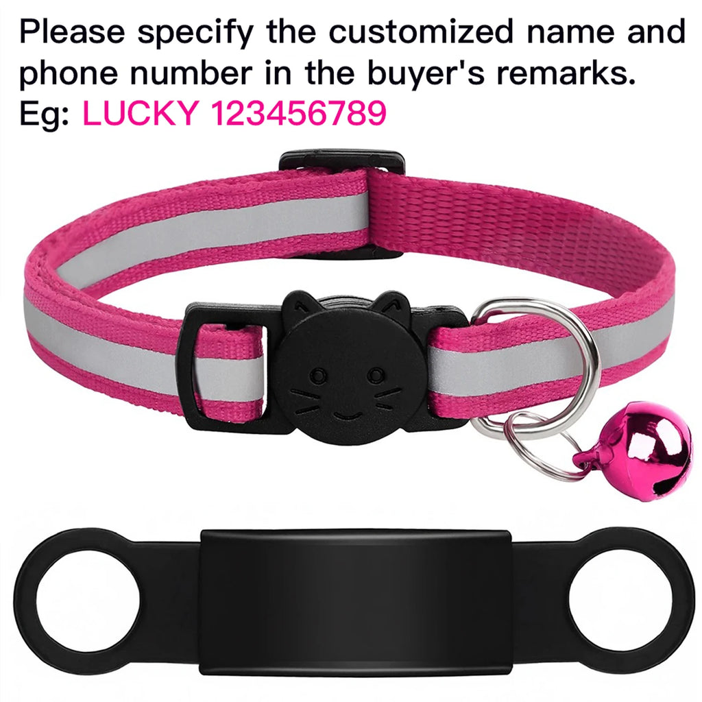 Customized Pet Collar Reflective Cat Collars Free Engraved Puppy...