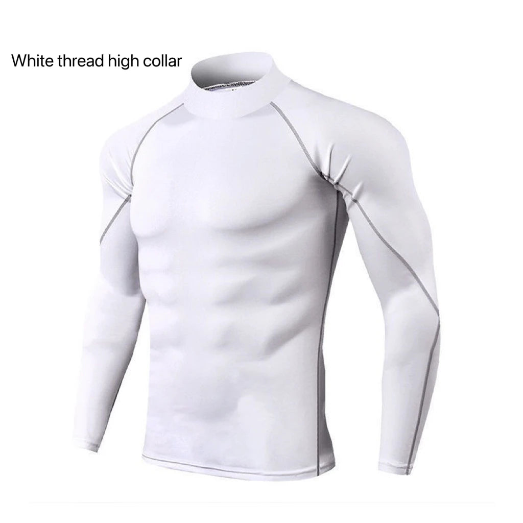 Camiseta Compressão Gola Alta Masculina — Suporte Total no Treino
