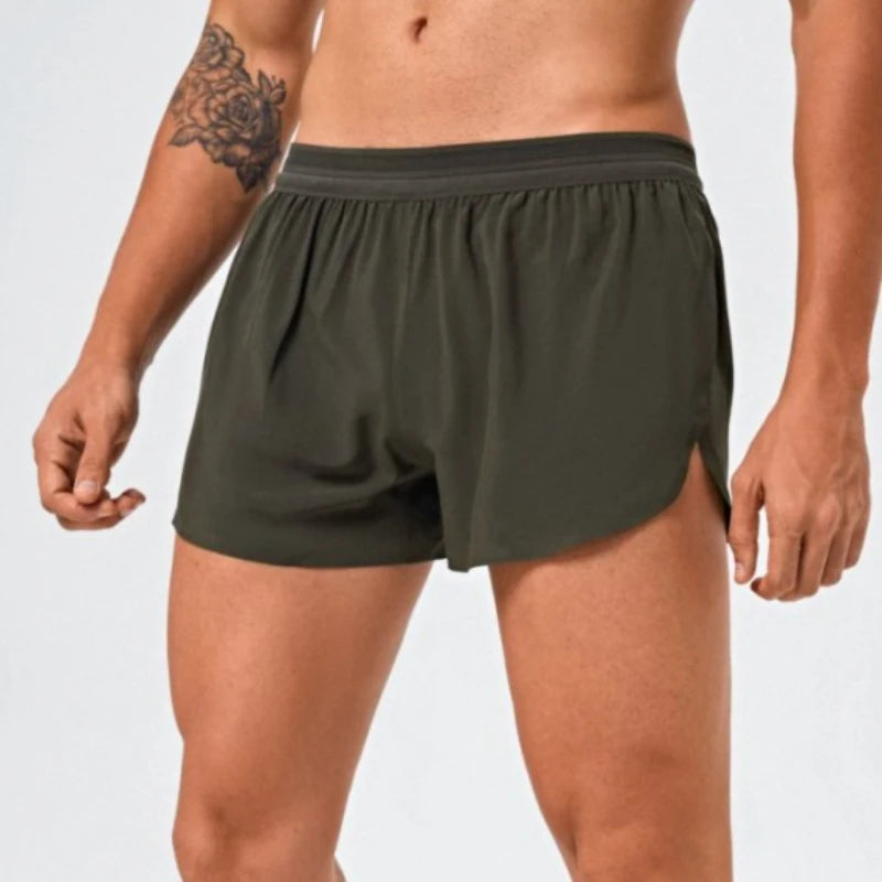 Shorts Esportivos Masculinos de Corrida para Academia com Forro Anti-escape Secagem Rápida para Treino Fitness Corrida Calça Flecha
