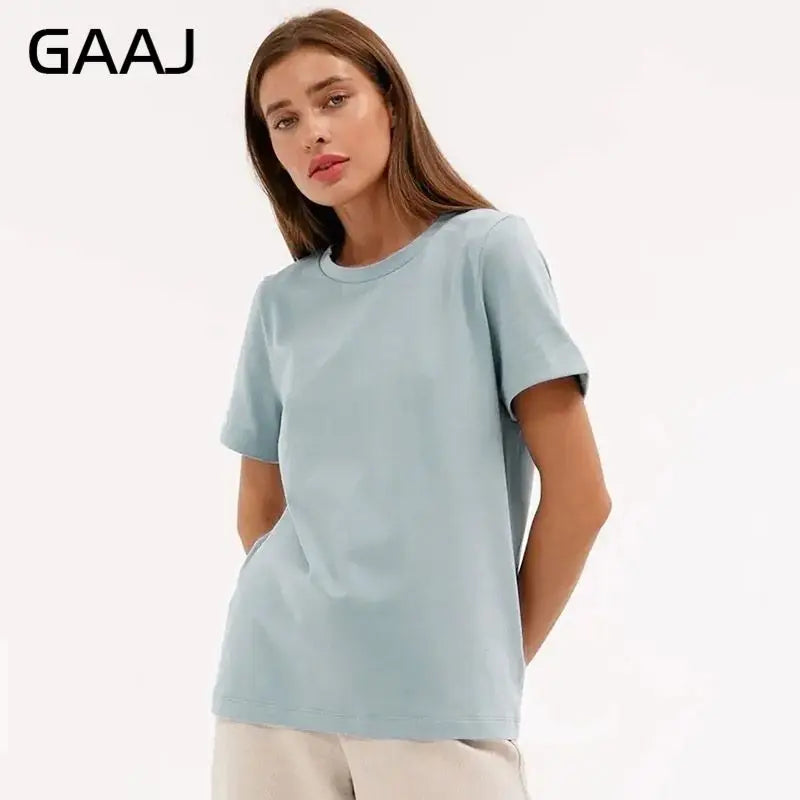 Camiseta Feminina 3XG 4XG 100 Algodão Oversized Casual Lisa Manga Curta Verão Top Básico de Rua Roupa de Qualidade - Rosa 4XG