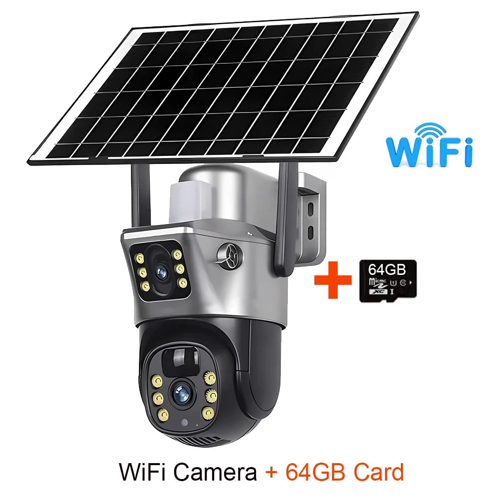 4G / WiFi - Solar Camera - Dual Lenses Outdoor