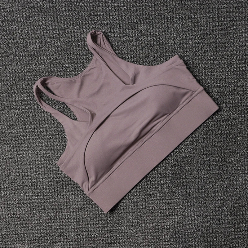 Sutiã Esportivo Vazado Sexy Fitness Academia Feminino Push Up Alto Impacto À Prova de Choque Roupa Íntima Top Curto Nu Mujer Sutiã de Yoga Feminino para Treino