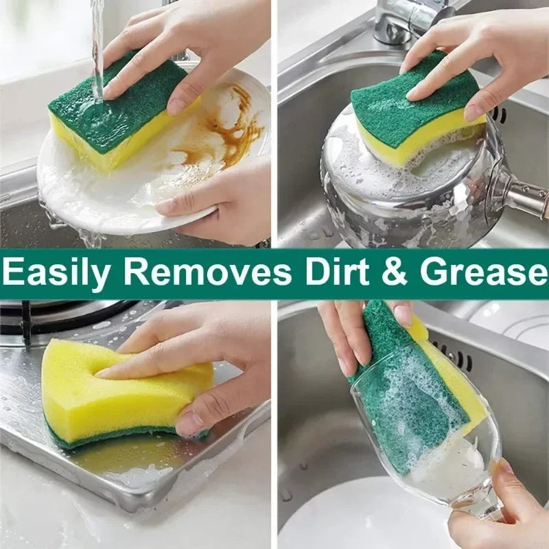 Esponjas de Limpeza Altamente Absorventes para Lavar Louça Esponja Mágica para Limpar Panelas Ferrugem Escova de Esponja Limpador de Gordura de Cozinha Ferramentas Domésticas